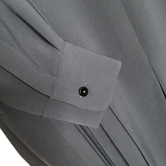 MAXMARA Studio V-Neck Cady Jumpsuit in Navy. - Picture 5 of 12